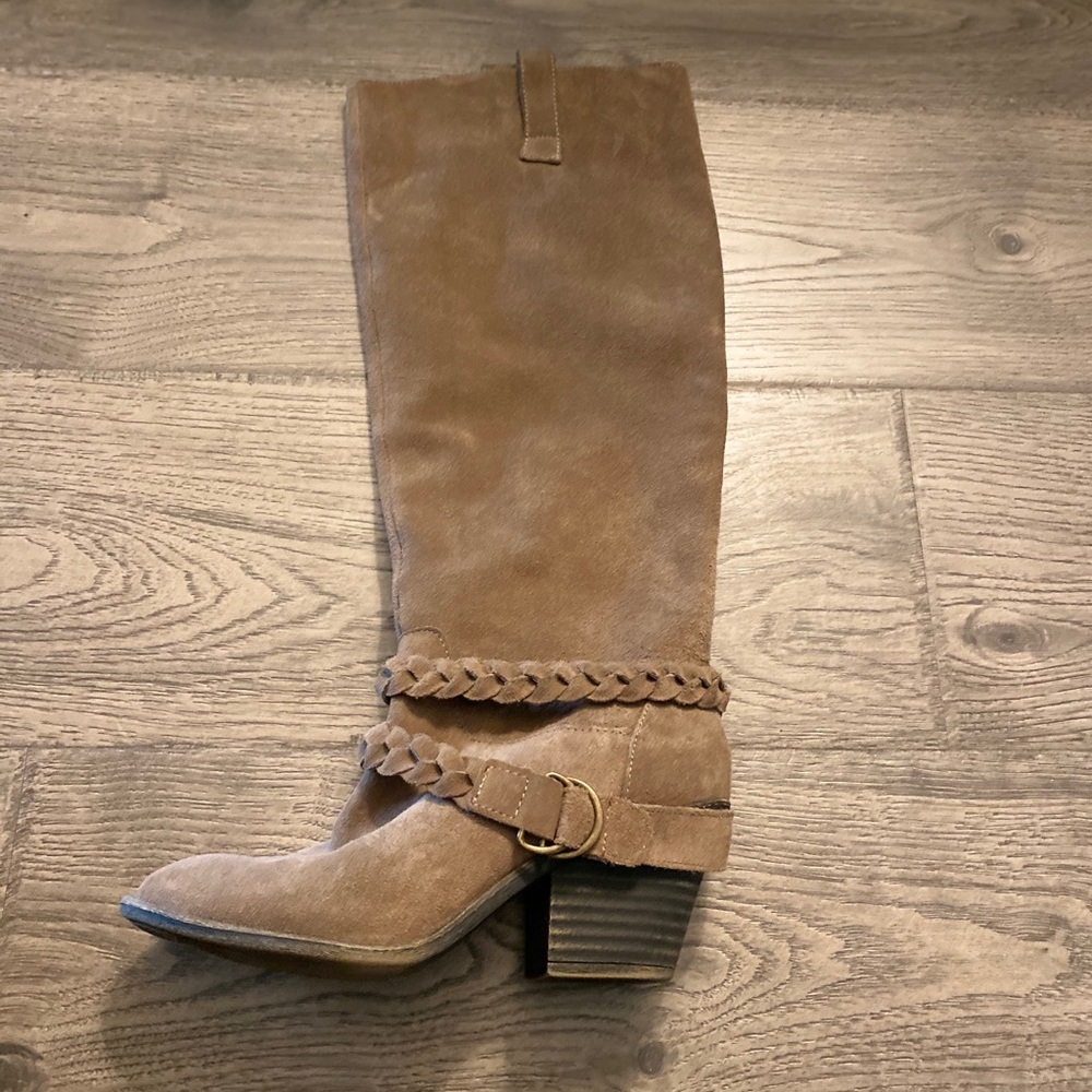 🚫 SOLD!! Knee high riding taupe boots